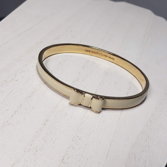 kate spade Jewelry - kate spade "Take A Bow" Cream Bangle Bracelet